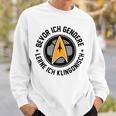 Bevor Ich Gendere Lerne Ich Klingonisch Gray Sweatshirt Geschenke für Ihn