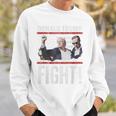 Bomba De Puño De Donald Trump Luchamos Contra La Bandera Estadounidense Trump 2024 Manga Larga Camisa de entrenamiento Regalos para él