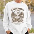Campingibes Divertente Gatto Fuoco All'aperto Natura Amanti Campeggio Maglia Con Maniche Raglan Felpa Regalos para él