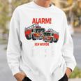 Children's Alarm Ich Werde Große Bruder Feuerwehr I'm A Big Brother Sweatshirt Geschenke für Ihn