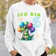 Children's Dino Ich Bin Sechs Jahre Alt Sweatshirt Geschenke für Ihn