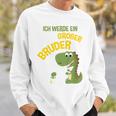 Children's Ich Werde Ein Großer Bruder Dinosaur German Sweatshirt Geschenke für Ihn