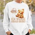 Children's Ich Werde Großer Bruder 2025 Bär Zwei Bären Sweatshirt Geschenke für Ihn