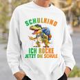 Children's Schulkind 2024 Cool Dino Ich Rocke Jetzt Die Schule Boys' Sweatshirt Geschenke für Ihn