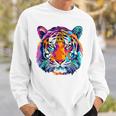 Colorful Tiger Graphic Sweatshirt Gifts for Him