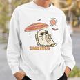 Cute Ghost Spooky Beach Summer Vacation Halloween Summerween Sweatshirt Gifts for Him