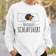 Dachshund Pyjama With Writing “Offizielles Schlaf” Idea Sweatshirt Geschenke für Ihn