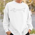 Dachshund Single Line With Dog Owner Sweatshirt Geschenke für Ihn