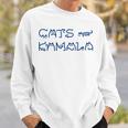 Donna Gatto Da Donna Per Kamala Cat Tipografia Alfabeto Carino Semplice Con Collo A Felpa Regalos para él