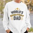 Donna World's Greatest Dad Happy Father's Day Dad Graphic Con Collo A Felpa Regalos para él