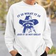 Raccoon Retro It Is What It Is And It Is Not Great Sweatshirt Gifts for Him