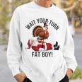 Thanksgiving Turkey Vs Santa Humorous Holiday Sweatshirt Gifts for Him