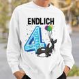 Geschenk 4 Jahre Alt Orca Wal Geburtstag Sweatshirt Geschenke für Ihn