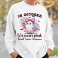 Halloween In October We Wear Pink Breast Cancer Awareness Sweatshirt Gifts for Him