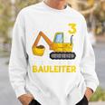 Kinder Endlich 3 Jetzt Bin Ich Der Bauleiter Geburtstagskind Digger Sweatshirt Geschenke für Ihn