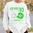 Level 10 Unlocked Compleanno 10 Anni Regalo 10 Anni Maschio Maglia A Manica Felpa Regalos para él