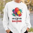 Lustiger Looner Mit Aufschrift „I Love Balloons“ Für Ballonliebhaber Sweatshirt Geschenke für Ihn