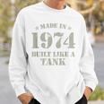 Made In 1974 Built Like A Tank Militare Compleanno Felpa Regalos para él