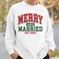 Merry & Married 2023 Abbinamento Della Prima Coppia Di Natale Felpa Regalos para él