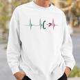 Mexico Heart Mexico Flag Heartbeat Ekg Pulse Mexican Roots Sweatshirt Gifts for Him