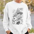 Moteur De Dessin Ingénieur Travaille Blocs Et Moteur Deoiture Mécanique Sweater e Cadeaux pour lui