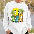 Niños Cute Dinosaurs I'm 3 Acción Dino Cumpleaños Camisa de entrenamiento Regalos para él