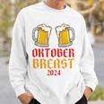 Oktoberbreast Oktoberfest 2024 Boccale Di Birra Divertente Oktoberfest Maglia A Manica Felpa Regalos para él