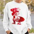 Protogen Fursuit Furry Red Krawattenfarbe Fursona Sweatshirt Geschenke für Ihn