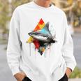 Squalo Animale Astratto Motivo Arte Colorata Felpa Regalos para él