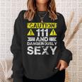 111 And Dangerously Sexy — Lustiger 111 Jahre Alter Junge Zum 111 Geburtstag Sweatshirt Geschenke für Sie