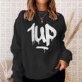 1Up Logo Graffiti Dripping Marker Sweatshirt Geschenke für Sie