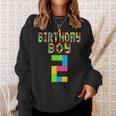 2 Geburtstag 2 Jahre Alter Junge Bausteine Bricks Boys Sweatshirt Geschenke für Sie