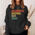 20 Jahreerheiratet Beste Ehefrau Seit 2004 20Hochzeitstag Sweatshirt Geschenke für Sie