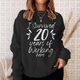 20 Years Work Anniversary Survived Employee Colleague Sweatshirt Gifts for Her