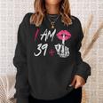 I Am 39 Plus 1 Middle Finger Skull 40Th Birthday Sweatshirt Geschenke für Sie