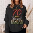 70 Jahre Und Noch Fit Wie Ein Trainschuh 70 Birthday S Sweatshirt Geschenke für Sie