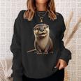 Adorable Otter Illustration Sweatshirt Geschenke für Sie