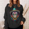 Aesthetic Mexico Dia De Muertos Skull Sweatshirt Geschenke für Sie