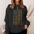 American Flag Pizza Food Usa Patriotism Patriot Veteran Sweatshirt Gifts for Her