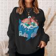 Ballena Japonesa Gran Ola Kanagawa Japón Arteintage Camisa de entrenamiento Regalos para ella