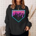 Baseball Ice Cream Dripping Baseball Home Plate Drip Sweatshirt Gifts for Her
