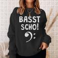 Basst Scho Bass Guitar Bassist Sweatshirt Geschenke für Sie