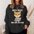 Bin Am Zocken Gaming Fox Sweatshirt Geschenke für Sie