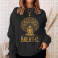 Bodhi Tree Respirare Meditando Buddha Yoga Felpa Regalos para ella