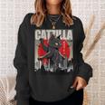 Camicia Divertente A Forma Di Gatto Catzilla Divertente A Forma Di Gatto Amante Dei Gatti Felpa Regalos para ella