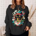 Cat Ramen Noodle Japanese Anime Kawaii Cat Sweatshirt Gifts for Her