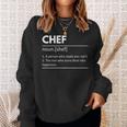 Chef Chef Definition Regalo De Chef Chef Chef Camisa de entrenamiento Regalos para ella