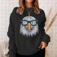 Cool Face Eagles With Sunglasses Vintage Eagles Flying Bird Sweatshirt Gifts for Her