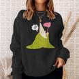 Crawly Gnome Tiny Green Wizard Green Gnome Sweatshirt Gifts for Her