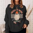 Creep It Real Skateboarding Ghost Retro Halloween Costume Sweatshirt Gifts for Her Creep It Real Skateboarding Ghost Retro Halloween Costume Sweatshirt Gifts for Her